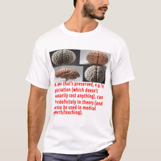 T-shirt Message de préservation du cerveau (conception en