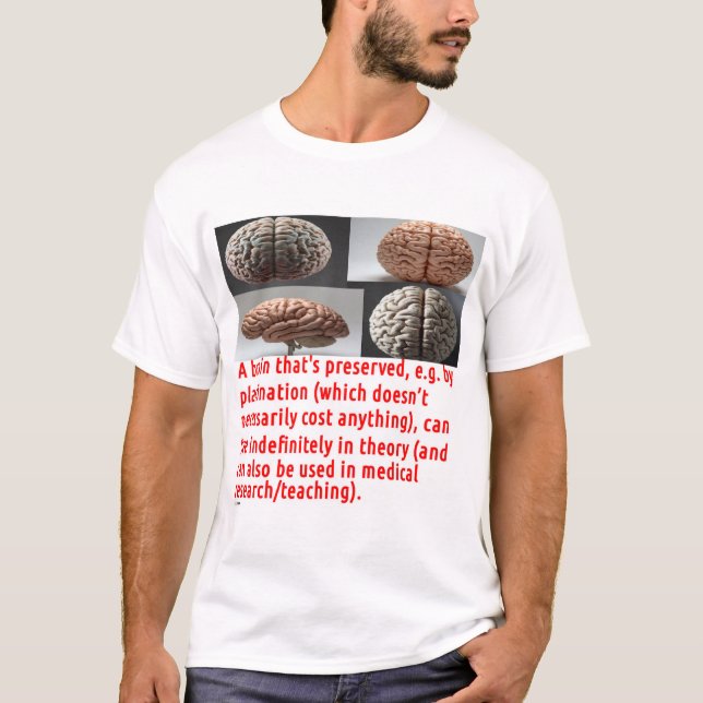 T-shirt Message de préservation du cerveau (conception en  (Devant)