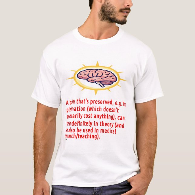 T-shirt Message de préservation du cerveau (logo) (Devant)