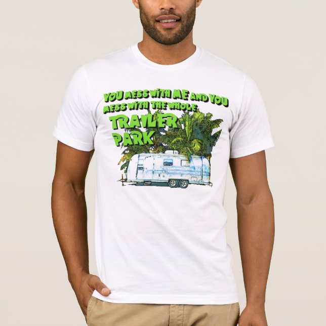 T-SHIRT MESSAGE DE TERRAIN DE CARAVANING (Devant)