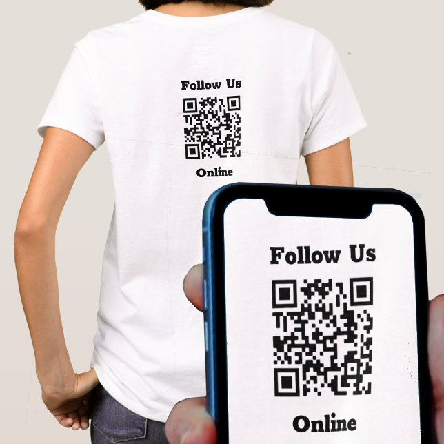 T-Shirt Message en ligne avec code QR (Créateur téléchargé)