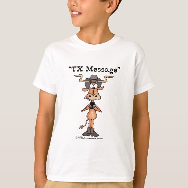 T-shirt Message Longhorn TX (Devant)