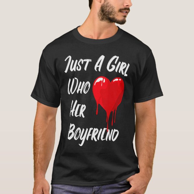 T-shirt Message of Love Red Heart Saint Valentin (Devant)