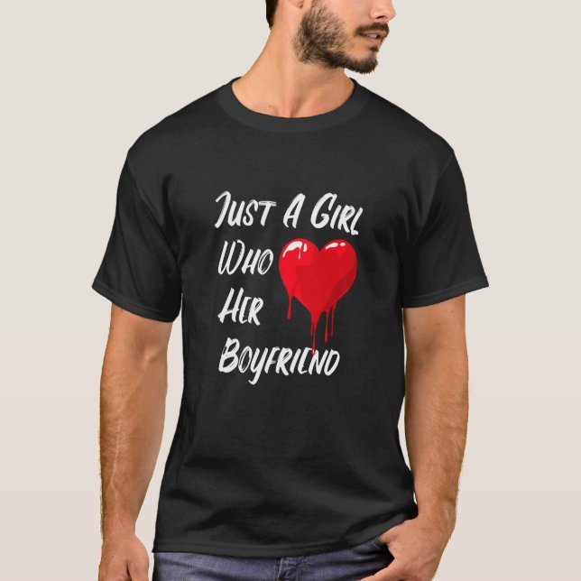 T-shirt Message of Love Red Heart Saint Valentin (Devant)
