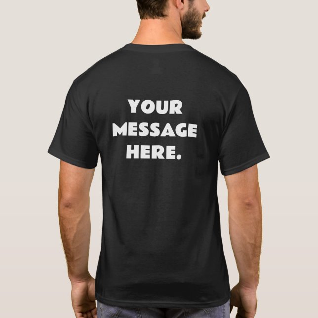 T-shirt Message personnalisée au dos (Dos)