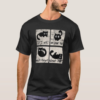T-shirt Message Upliftant Pour Propriétaire de Chat Si Je 