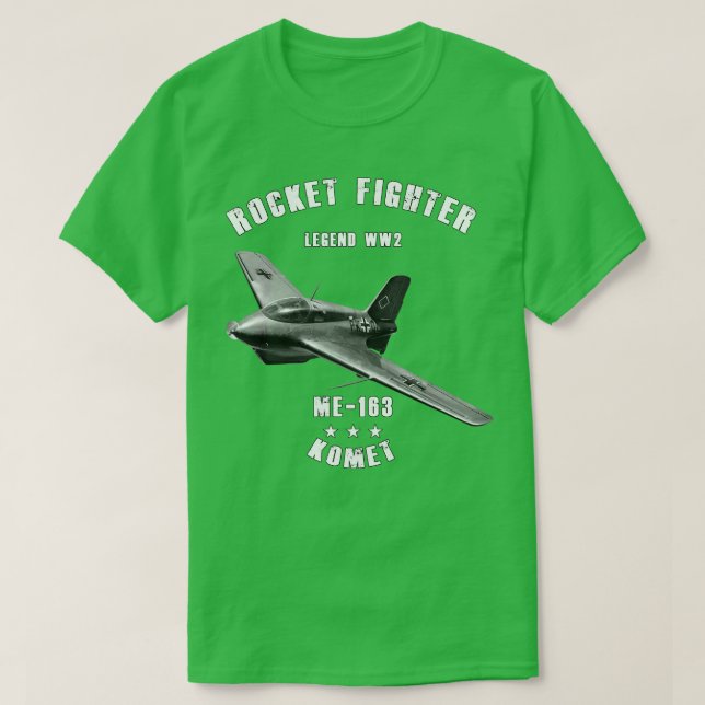 T-shirt Messerschmitt Me 163 Komet Militaire Rocket Fighte (Design devant)