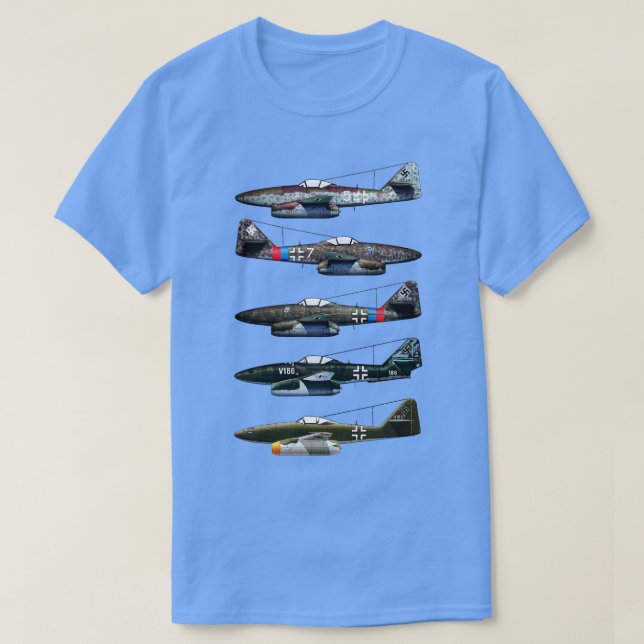 T-shirt Messerschmitt Me 262 Schwalbe 2ÈME GUERRE MONDIALE (Design devant)