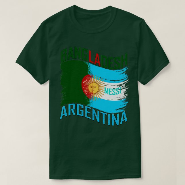T-shirt messi argentine fan bangladesh (Design devant)