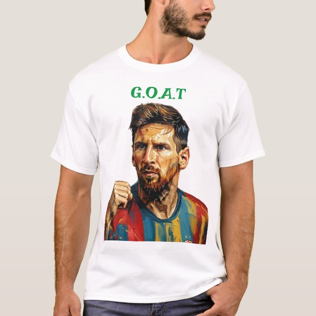 T-Shirt Messi Art - Vêtements De Fan De Football É (Devant)