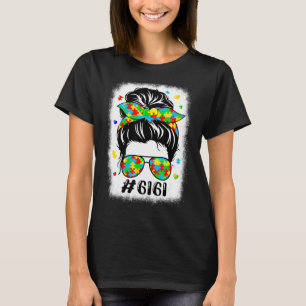 T-shirt Messy Bun Bandana Gigi Femmes Autisme De Soutien A