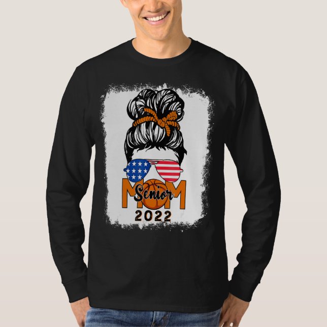 T-shirt Messy Bun Basketball Senior Maman 2022 Bleached (Devant)