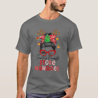 T-shirt Messy Bun Christmas - favorite de Santa Store Mana