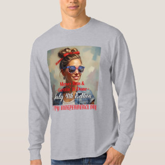 T-shirt "Messy Bun & Gettin' It Done" 4 juillet sur mesure