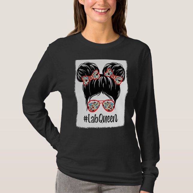 T-shirt Messy Bun Lab Queen Lab Week 2022 Laboratoire Tech (Devant)