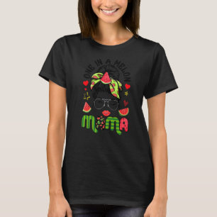 T-shirt Messy Bun One Dans Melon Mama Watermelons Woman