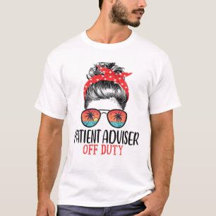 T-shirt Messy Bun Patient Conseiller Hors Service Lunettes