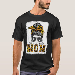 T-shirt Messy Bun Track Field Mom Runner Mothers
