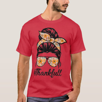 T-shirt Messy Bun Un Merci Mama Automne Automne Drôle Que