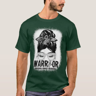 T-shirt Messy Bun Zebra Ruban Carcinoïde Cancer Guerrier G