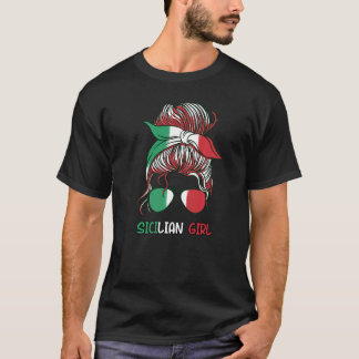 T-shirt Messy Buns Italienne fille sicilienne Italia femme