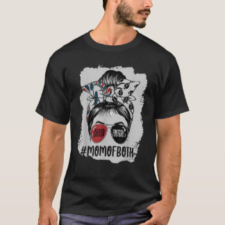 T-shirt Messy Hair Bun Cheer Football Cheerleader Maman De