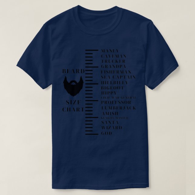 T-shirt Mesure de la barbe (Design devant)