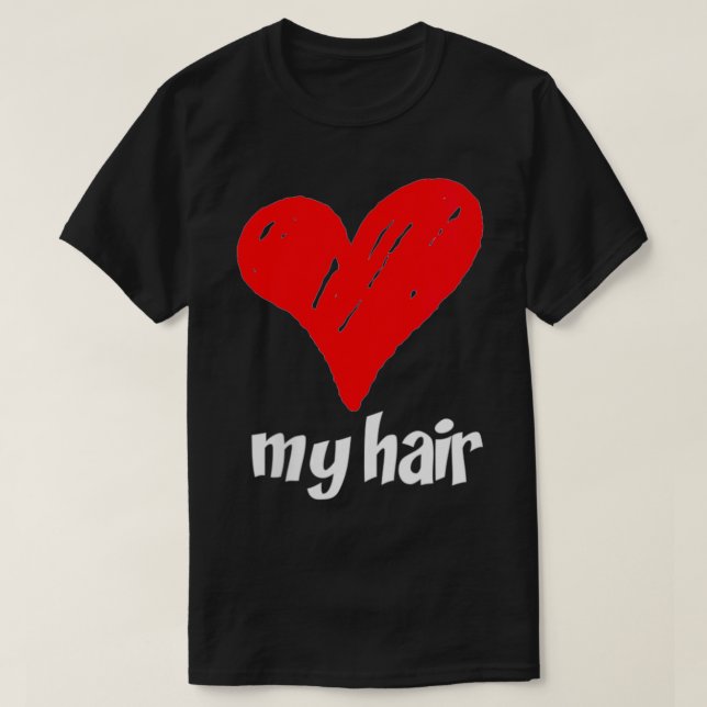 T-shirt Mesure de la longueur des cheveux des femmes avec  (Design devant)