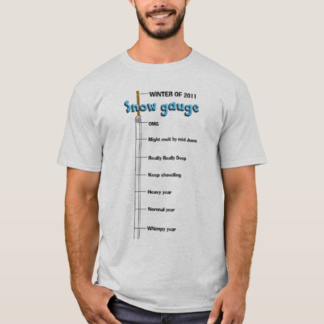 T-shirt Mesure de neige (Devant)