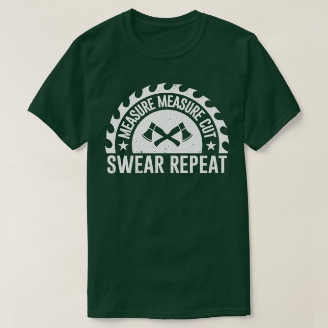 T-shirt Mesurer Mesure Coupe Sweer Répétition Conception P (Design devant)