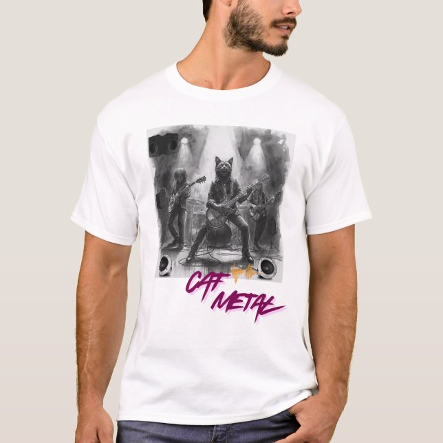 T-shirt Métal de chat (Devant)
