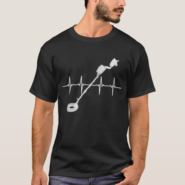 T-shirt Métal Détectant Le Bat Du Coeur (Devant)