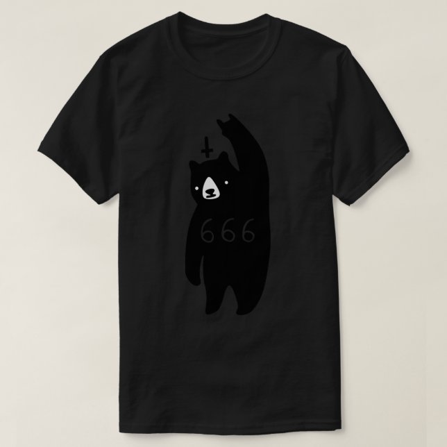 T-SHIRT MÉTAL D'OURS NOIR (Design devant)