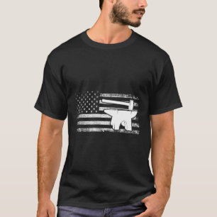 T-shirt Metal Forge Metal Worker Drapeau Américain Patriot