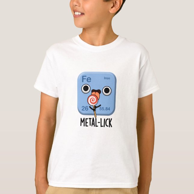 T-shirt Métal lécher Chimie drôle Pun métallique (Devant)