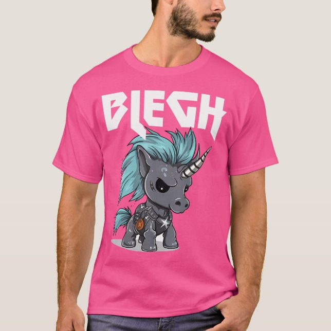 T-shirt Métal Lourd Blegh Metalcore Unicorn (Devant)