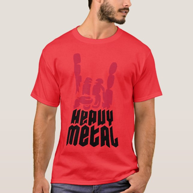 T-shirt Métal rétro cool lourd (Devant)