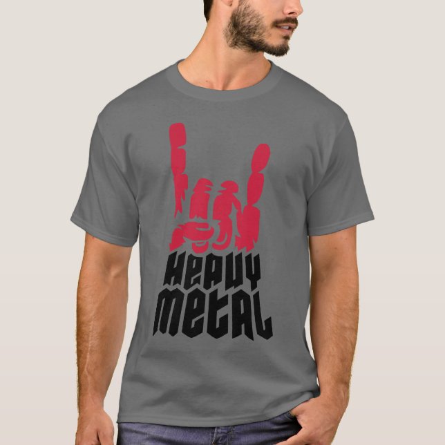 T-shirt Métal rétro lourd et cool (Devant)