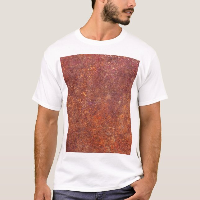 T-shirt métal rustique : surface texturée. (Devant)