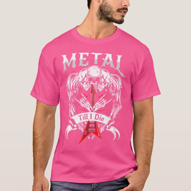 T-shirt Métal Till Die Guitare Lourd Metal Rock (Devant)