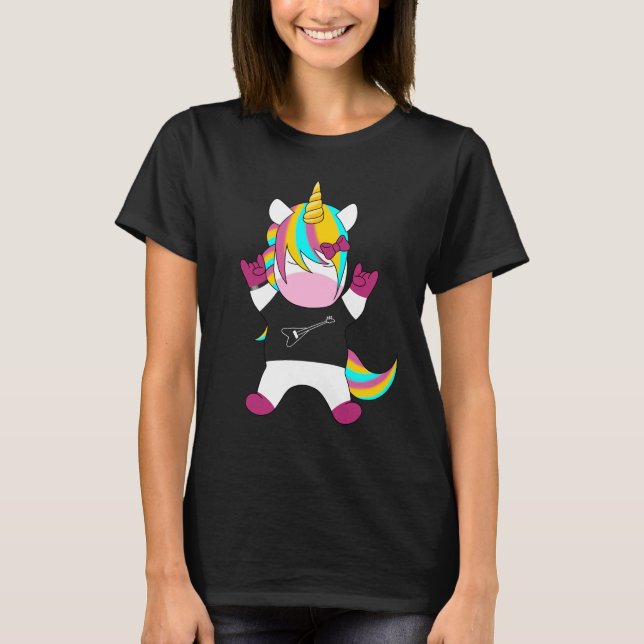 T-shirt Metal unicorn (Devant)