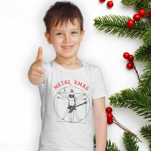 T-shirt 🎵 🎸 🎄 Metal Xmas (guitariste vitruvien) Bod béb