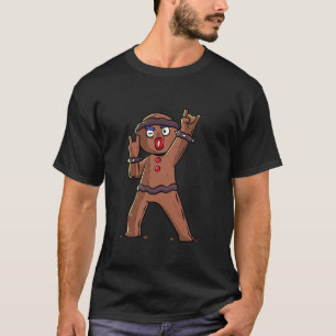 T-shirt Metalhead Gingerbread Homme drôle Métal Noël Ro