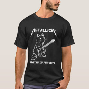 T-shirt Metallicat Monstre De Purrpets - Chat Drôle