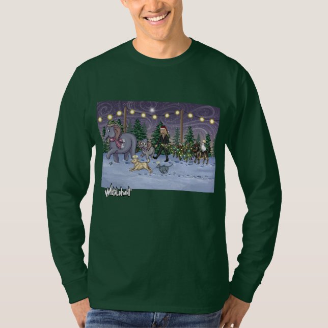 T-shirt Metalphant Family Tree Adult Long Sleeve  (Devant)