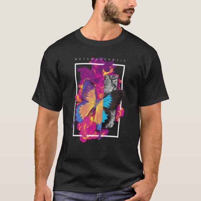 T-SHIRT MÉTAMORPHOSE ARTISTIQUE BUTTERFLY DESIGN (Devant)