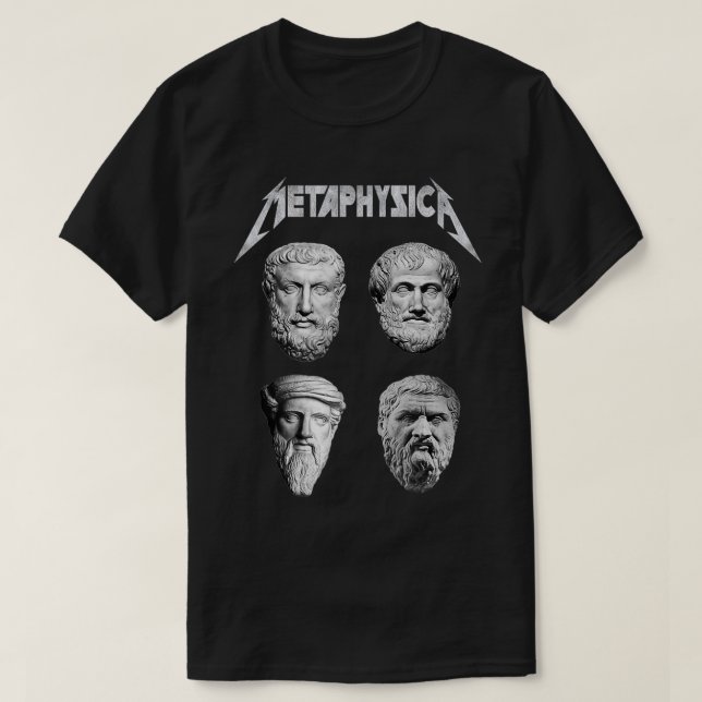 T-shirt Metaphysica Socrates Platon Aristote Philosophe M (Design devant)