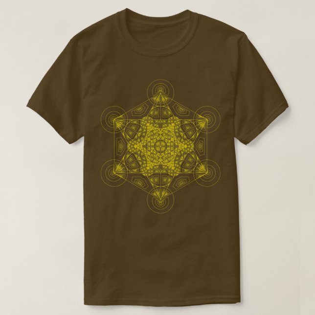 T-shirt Métatrons fractaux orange (Design devant)