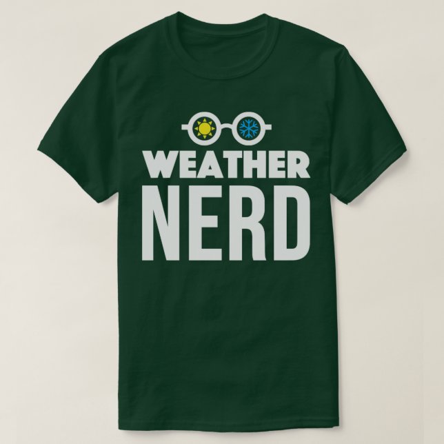 T-shirt Météo Conception Nerd pour étudiant en Météorologi (Design devant)
