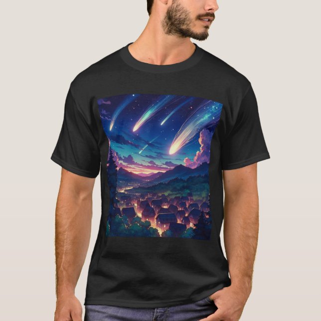 T-shirt météore céleste (Devant)